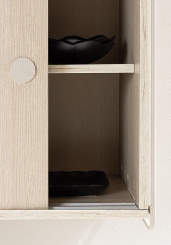 VENTURE DESIGN Paris vgskab, m. 2 skydelger - hvidvasket MDF (61x35x67,8cm)