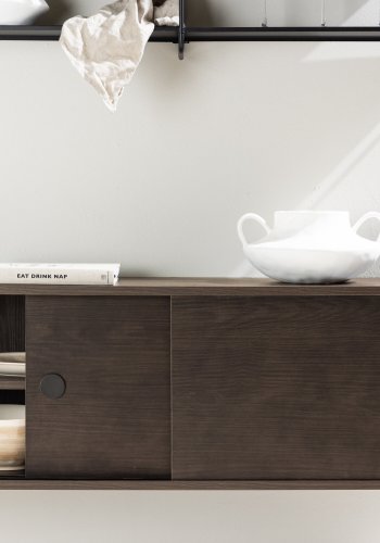 VENTURE DESIGN Paris vgskab, m. 2 skydelger - mocca MDF (61x35 (121x35x48cm)