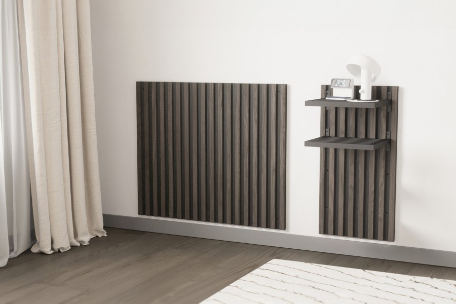 VENTURE DESIGN Toulon vgpanel natbord - sort/mocca melamin MDF (B40,5xH80xD2,8) 