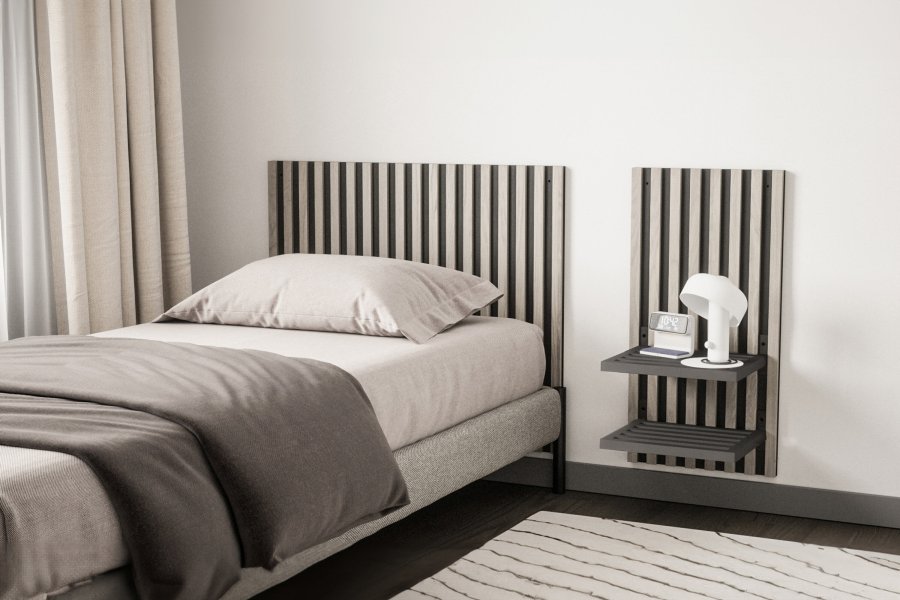 VENTURE DESIGN Caen vghngt sidebord, rektangulr - sort jern (35x40)