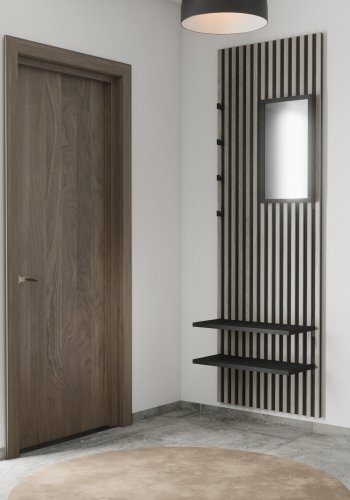 VENTURE DESIGN Nimes vgspejl, rektangulr - spejlglas og sort jern  (35x5,8x72,5)