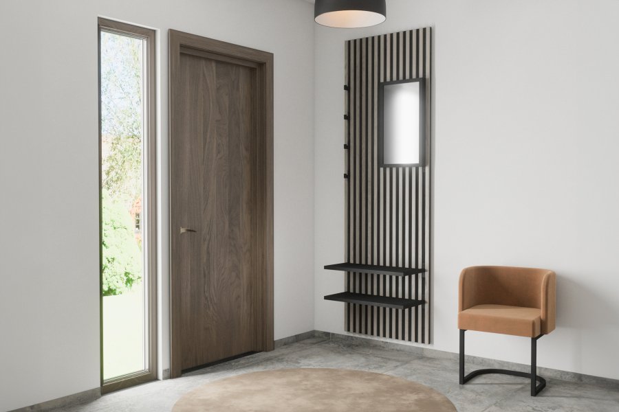 VENTURE DESIGN Nimes vgspejl, rektangulr - spejlglas og sort jern  (35x5,8x72,5)