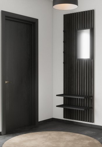 VENTURE DESIGN Nimes vgspejl, rektangulr - spejlglas og sort jern  (35x5,8x72,5)