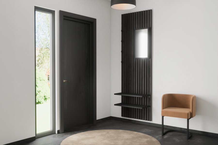 VENTURE DESIGN Nimes vgspejl, rektangulr - spejlglas og sort jern  (35x5,8x72,5)