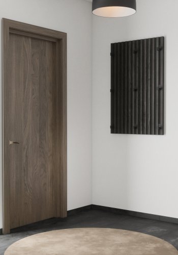 VENTURE DESIGN Nimes vgpanel, rektangulr - mocca/sort melamin MDF (73x3x114)