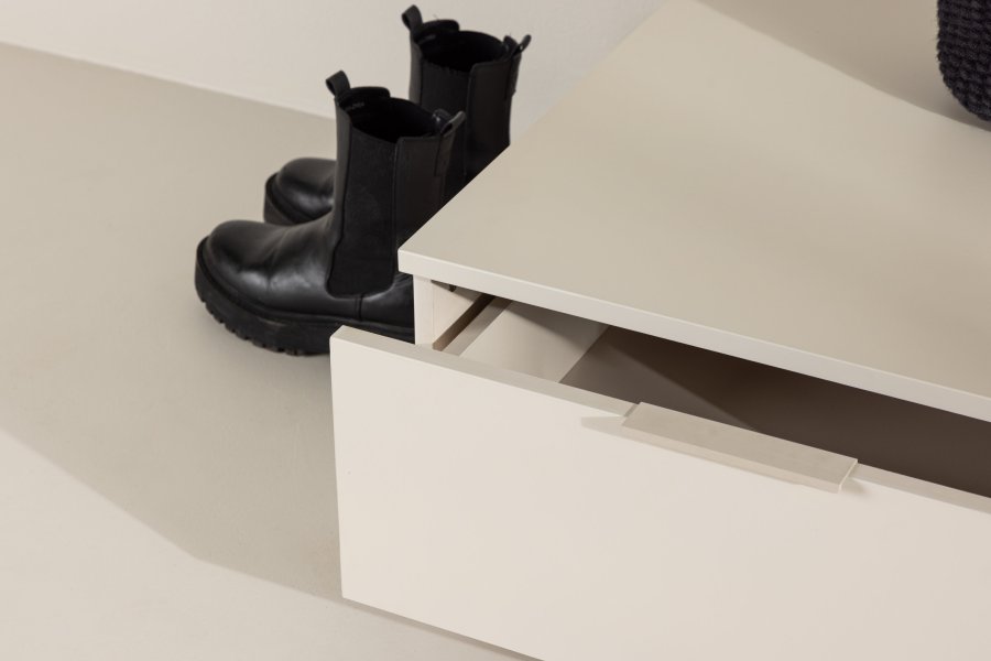 VENTURE DESIGN Nice opbevaringsskuffe, kvadratisk - beige melamin (60x60x29,3cm)