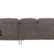 VENTURE DESIGN Remis 3 pers. sofa, m. chaiselong - lysegr stof og metal
