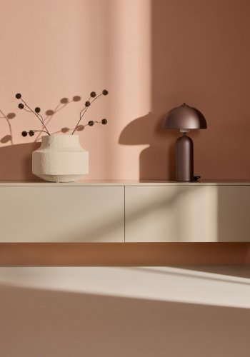 VENTURE DESIGN Frihamn vgskab, m. 2 skuffer - beige MDF
