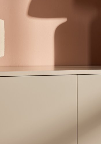 VENTURE DESIGN Frihamn vgskab, m. 2 skuffer - beige MDF