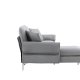 VENTURE DESIGN Toulouse 3 pers. sofa, m. chaiselong - gr stof og metal
