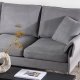 VENTURE DESIGN Toulouse 3 pers. sofa, m. chaiselong - gr stof og metal