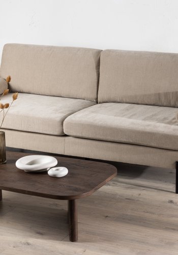 VIND COLLECTION Mollösand barstol, m. fodsttte - hvidvasket gummitr