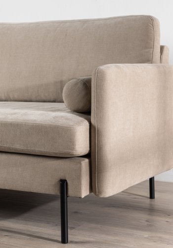 VIND COLLECTION Mollösand barstol, m. fodsttte - hvidvasket gummitr