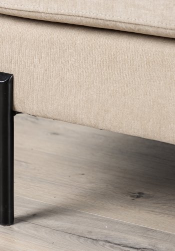 VIND COLLECTION Mollösand barstol, m. fodsttte - hvidvasket gummitr