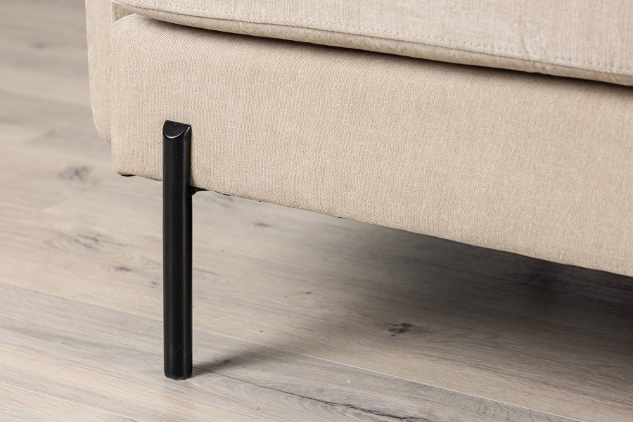 VIND COLLECTION Mollösand barstol, m. fodsttte - hvidvasket gummitr