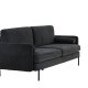 VENTURE DESIGN Antibes 2-pers. sofa - mrkegr velourstof og metal