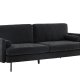 VENTURE DESIGN Antibes 2-pers. sofa - mrkegr velourstof og metal