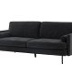 VENTURE DESIGN Antibes 2-pers. sofa - mrkegr velourstof og metal
