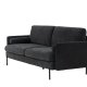 VENTURE DESIGN Antibes 2-pers. sofa - mrkegr velourstof og metal