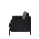 VENTURE DESIGN Antibes 2-pers. sofa - mrkegr velourstof og metal