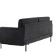 VENTURE DESIGN Antibes 2-pers. sofa - mrkegr velourstof og metal