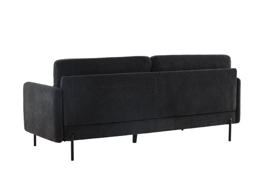 VENTURE DESIGN Antibes 2-pers. sofa - mrkegr velourstof og metal