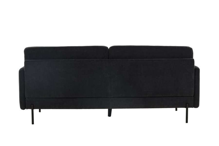 VENTURE DESIGN Antibes 2-pers. sofa - mrkegr velourstof og metal