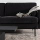 VENTURE DESIGN Antibes 2-pers. sofa - mrkegr velourstof og metal