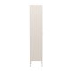 VENTURE DESIGN Cali skab, m. 1 lge og 4 hylder - glas og beige stl