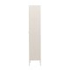 VENTURE DESIGN Cali skab, m. 1 lge og 4 hylder - glas og beige stl