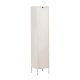 VENTURE DESIGN Cali skab, m. 1 lge og 4 hylder - glas og beige stl