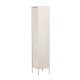 VENTURE DESIGN Cali skab, m. 1 lge og 4 hylder - glas og beige stl