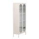 VENTURE DESIGN Lima skab, m. 2 lger og 4 hylder - glas og beige stl