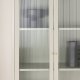 VENTURE DESIGN Lima skab, m. 2 lger og 4 hylder - glas og beige stl