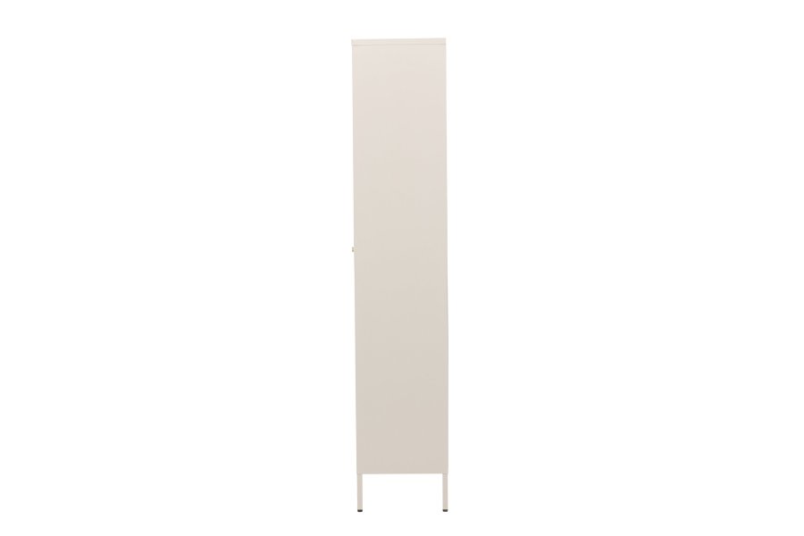 VENTURE DESIGN Lima skab, m. 2 lger og 4 hylder - glas og beige stl