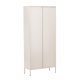 VENTURE DESIGN Lima skab, m. 2 lger og 4 hylder - glas og beige stl