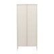 VENTURE DESIGN Lima skab, m. 2 lger og 4 hylder - glas og beige stl
