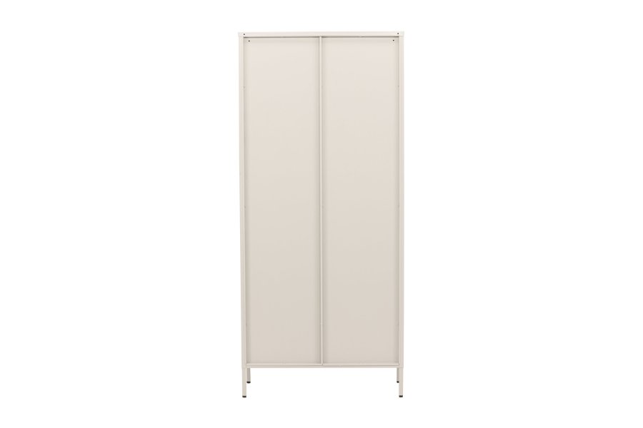 VENTURE DESIGN Lima skab, m. 2 lger og 4 hylder - glas og beige stl