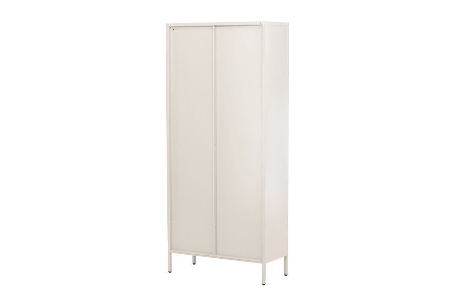 VENTURE DESIGN Lima skab, m. 2 lger og 4 hylder - glas og beige stl