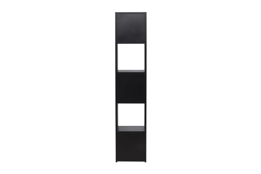 VENTURE DESIGN Buenos Aires reol, m. 4 hylder, kvadratisk - sort stl