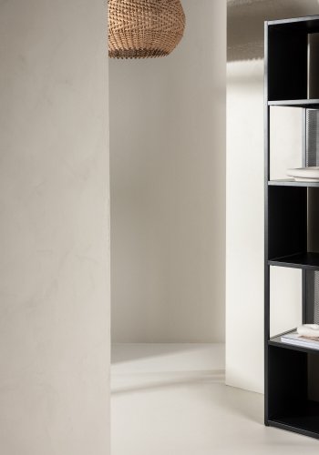 VENTURE DESIGN Buenos Aires reol, m. 4 hylder, kvadratisk - sort stl