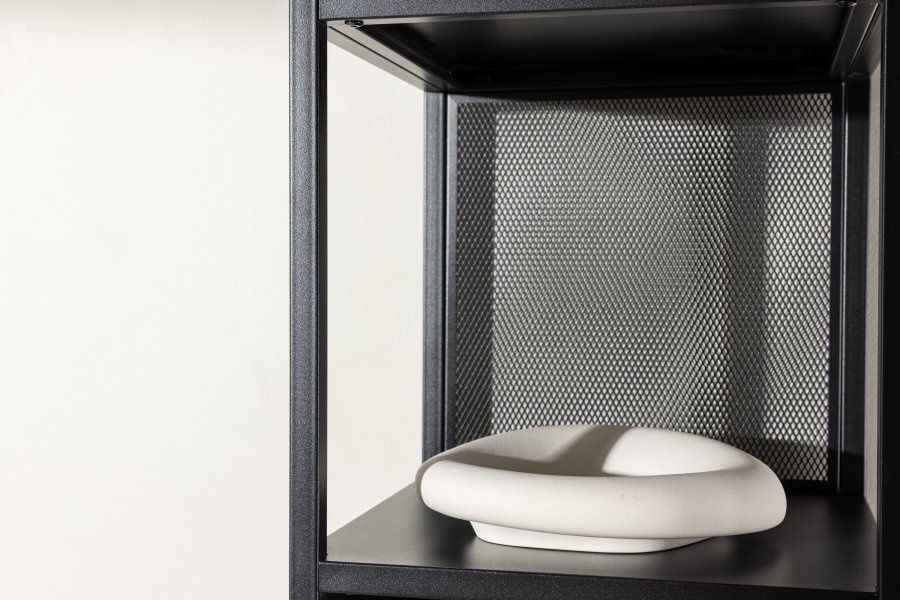 VENTURE DESIGN Buenos Aires reol, m. 4 hylder, kvadratisk - sort stl