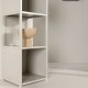 VENTURE DESIGN Buenos Aires reol, m. 4 hylder, kvadratisk - beige stl