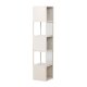 VENTURE DESIGN Buenos Aires reol, m. 4 hylder, kvadratisk - beige stl