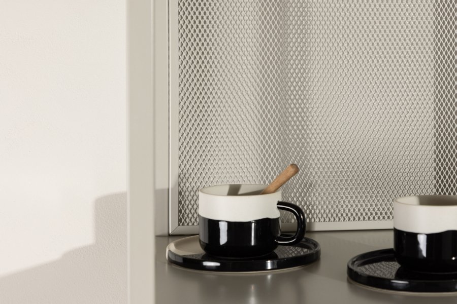 VENTURE DESIGN Buenos Aires reol, m. 4 hylder, kvadratisk - beige stl