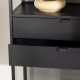 VENTURE DESIGN Santiago reol, m. 2 hylder og 2 skuffer - sort stl