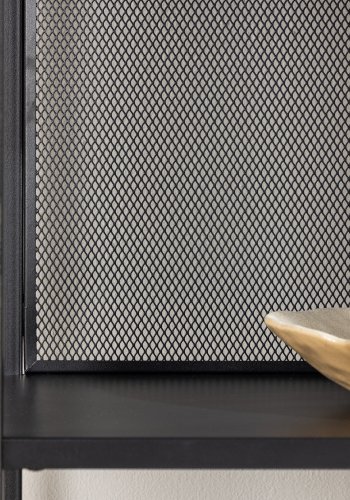 VENTURE DESIGN Santiago reol, m. 2 hylder og 2 skuffer - sort stl