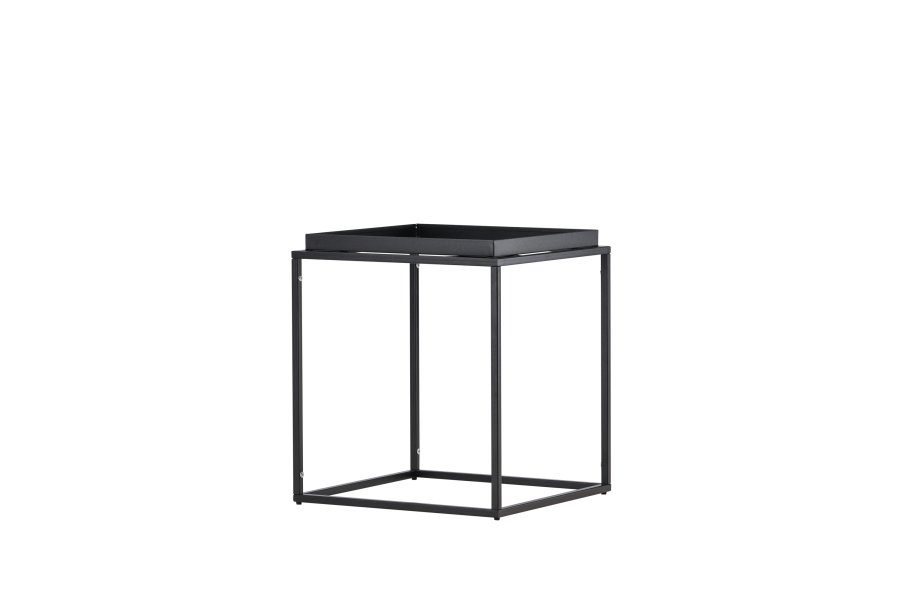 VENTURE DESIGN Porto Alegre sidebord, kvadratisk - sort stl (45x45)