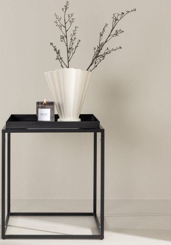 VENTURE DESIGN Porto Alegre sidebord, kvadratisk - sort stl (45x45)