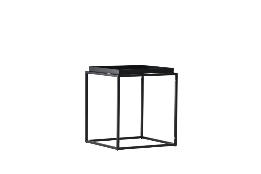 VENTURE DESIGN Porto Alegre sidebord, kvadratisk - sort stl (45x45)